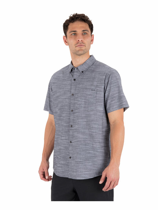 Icon Stretch Short Sleeve | Hurley Black Button Downs