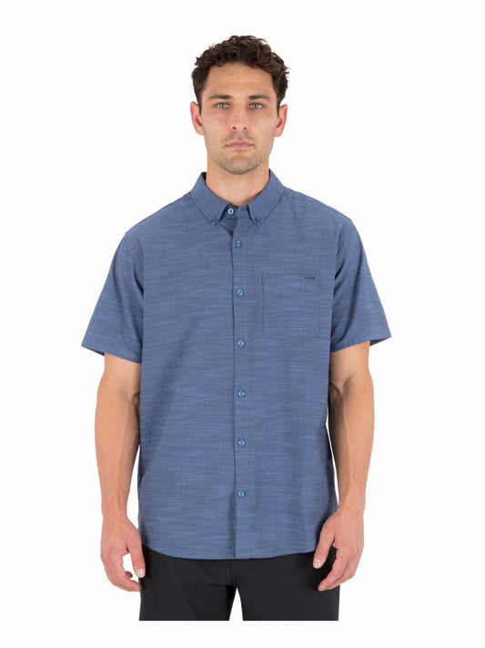Icon Stretch Short Sleeve | Hurley Obsidian Button Downs