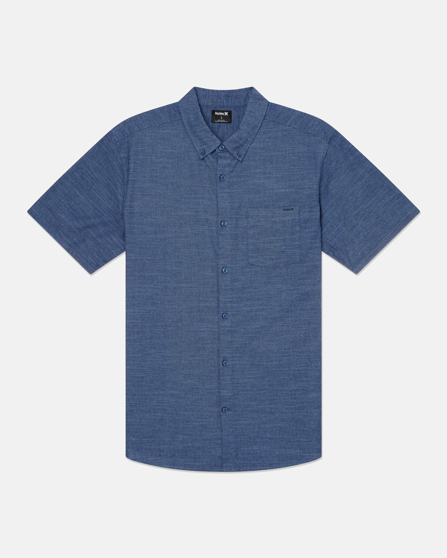 Icon Stretch Short Sleeve | Hurley Obsidian Button Downs