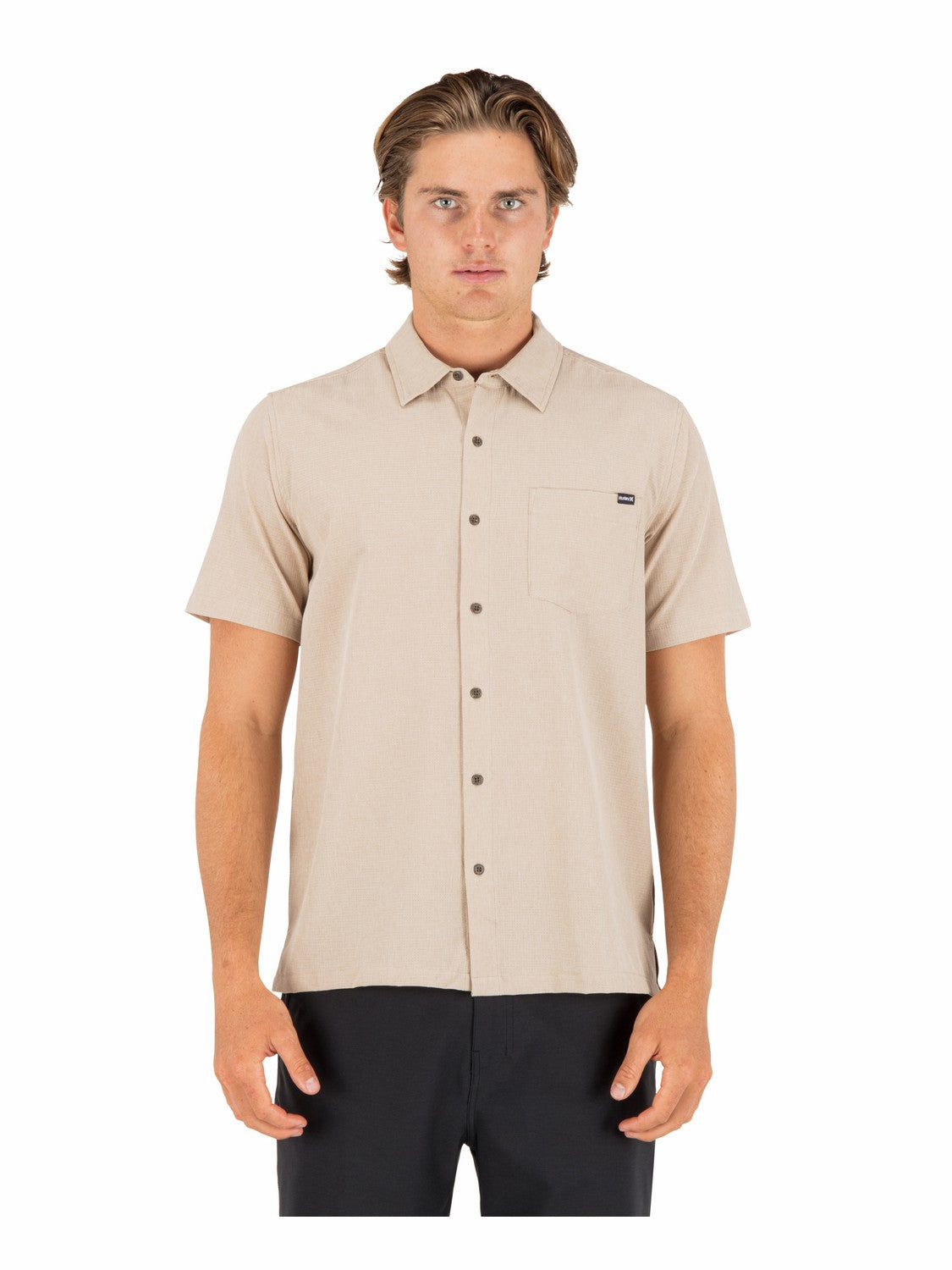 Phantom Flow Short Sleeve | Hurley Khaki Button Downs