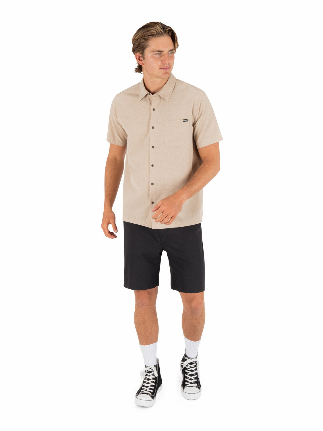 Phantom Flow Short Sleeve | Hurley Khaki Button Downs