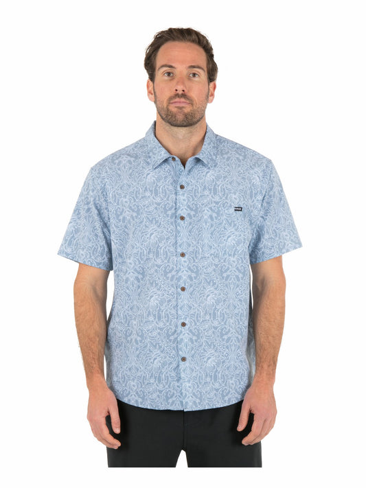 Newport Stretch Short Sleeve | Hurley Worker Blue Button Downs