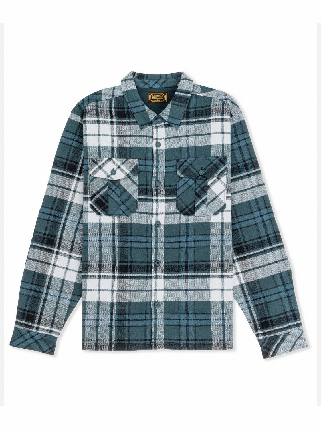 Santa Cruz Seaside Flannel Long Sleeve | Hurley Armored Navy Flannel