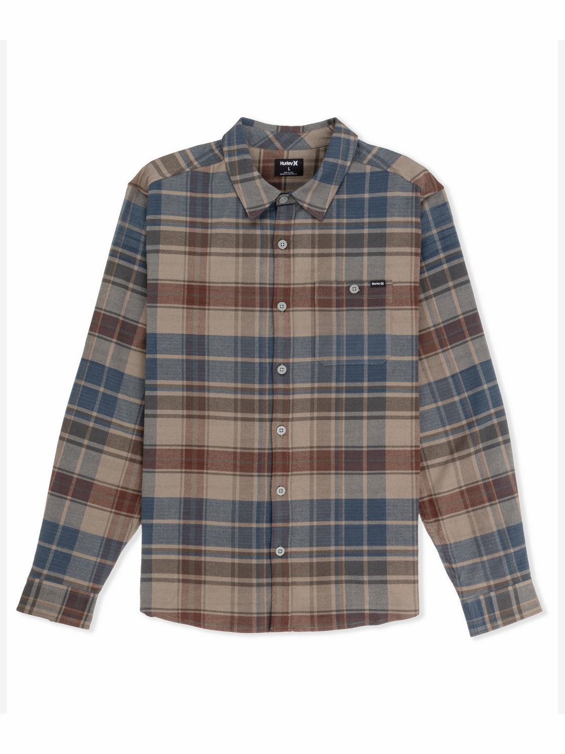 Portland Stretch Flannel Long Sleeve | Hurley Army Flannel