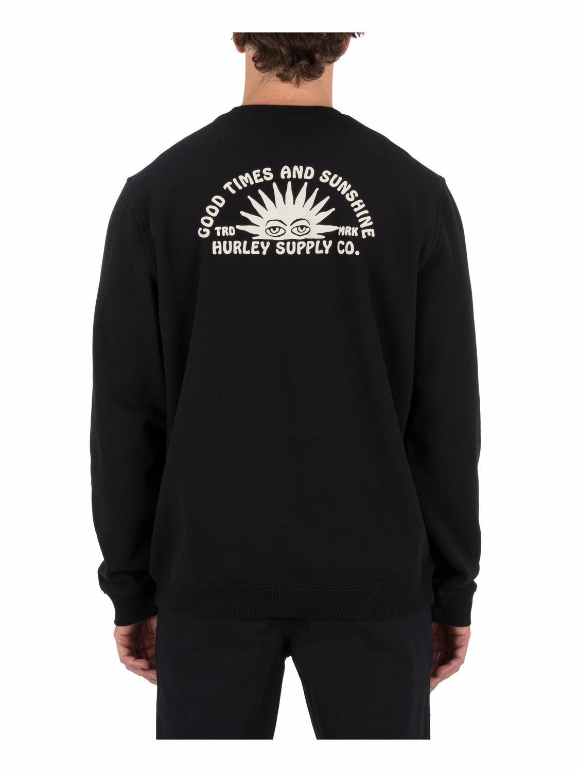 Sunshine Slub Crew Sweatshirt | Hurley Black Hoodies & Sweatshirts