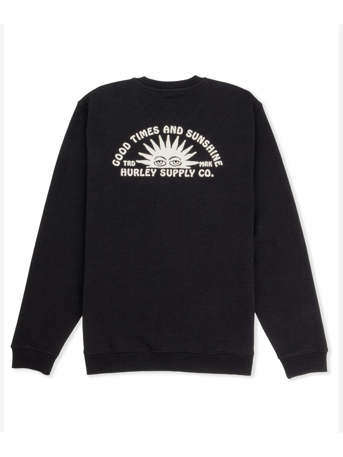 Sunshine Slub Crew Sweatshirt | Hurley Black Hoodies & Sweatshirts