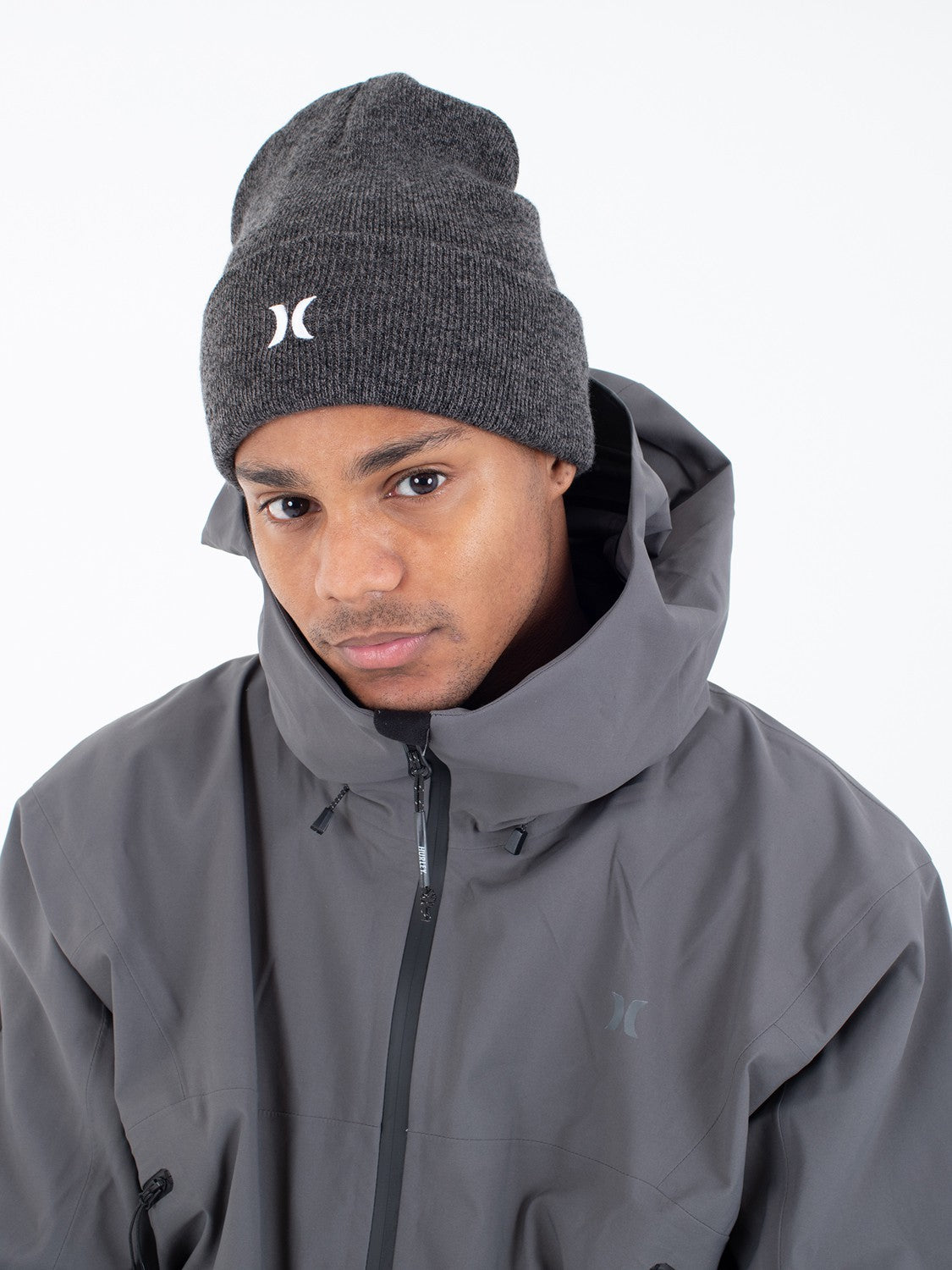 Cream Snow Jacket | Hurley Dark Stone Grey Jackets & Outerwear