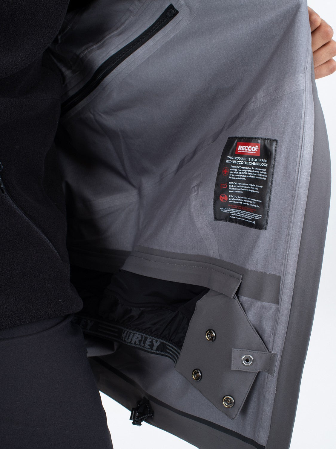 Cream Snow Jacket | Hurley Dark Stone Grey Jackets & Outerwear