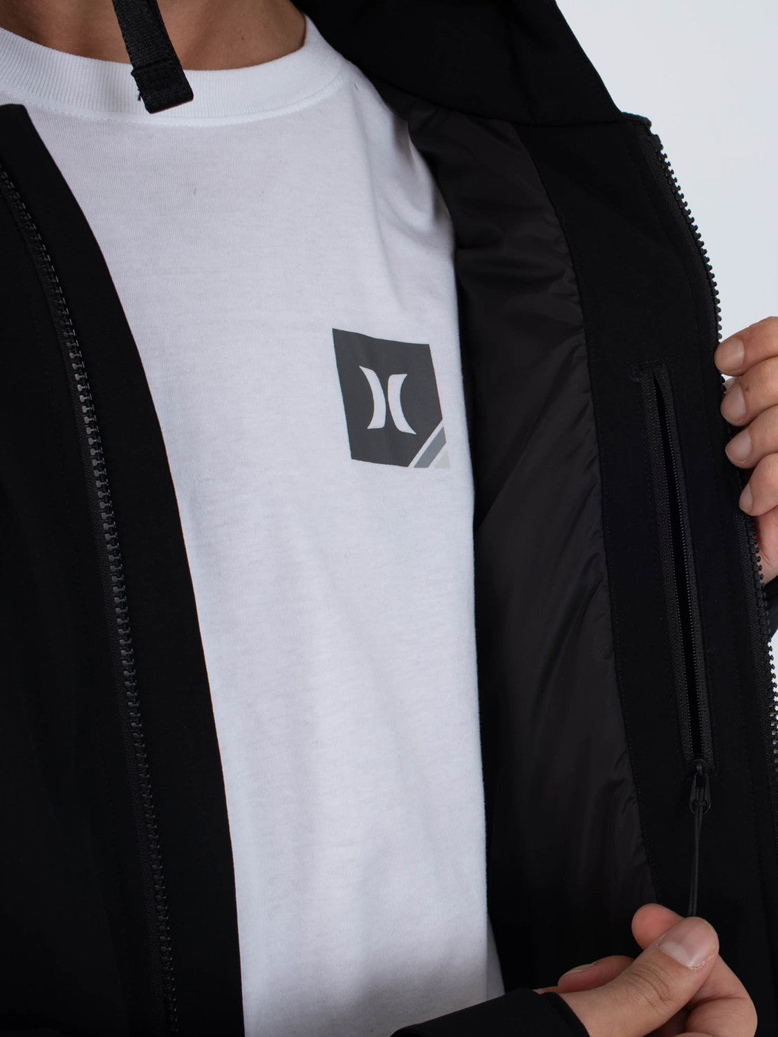 Patch Snow Jacket | Hurley Black Jackets & Outerwear