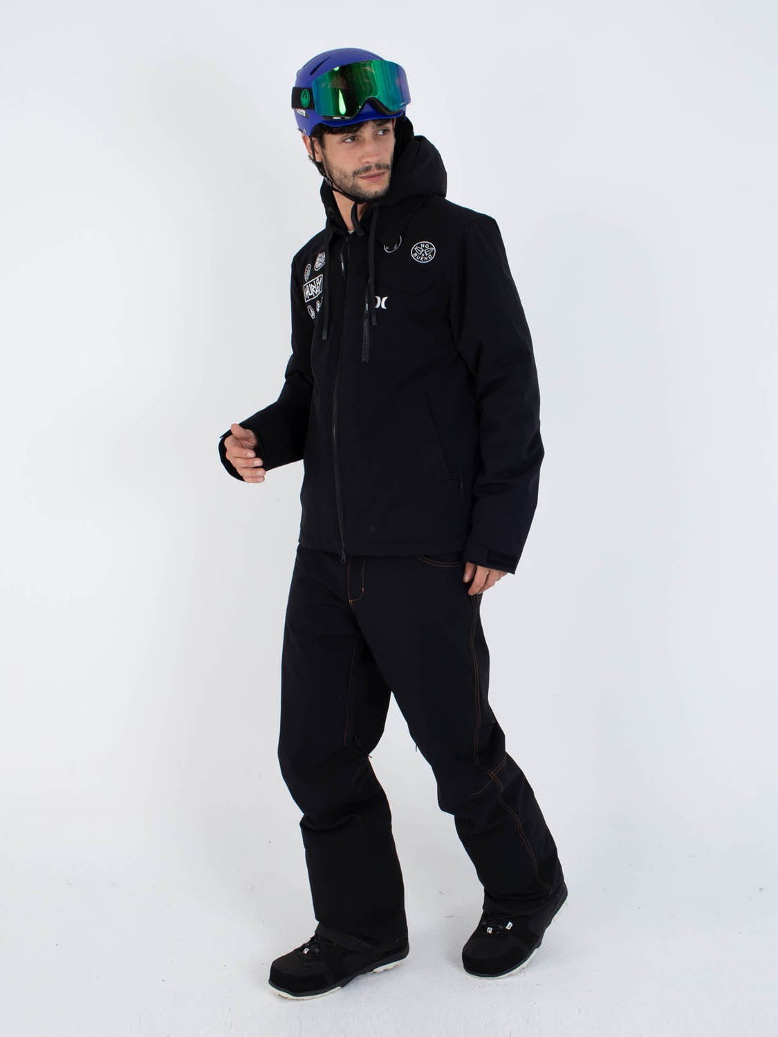 Patch Snow Jacket | Hurley Black Jackets & Outerwear