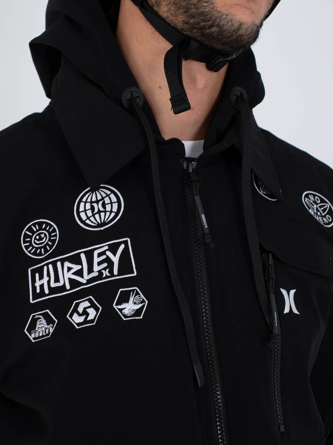 Patch Snow Jacket | Hurley Black Jackets & Outerwear