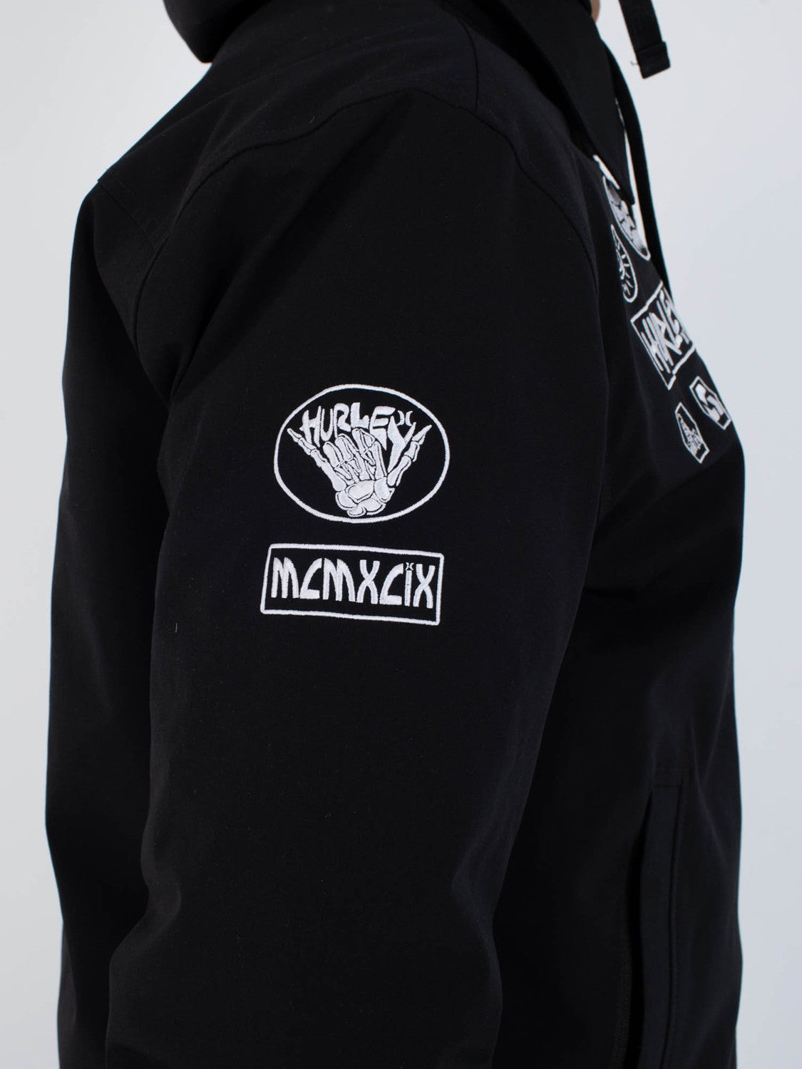 Patch Snow Jacket | Hurley Black Jackets & Outerwear