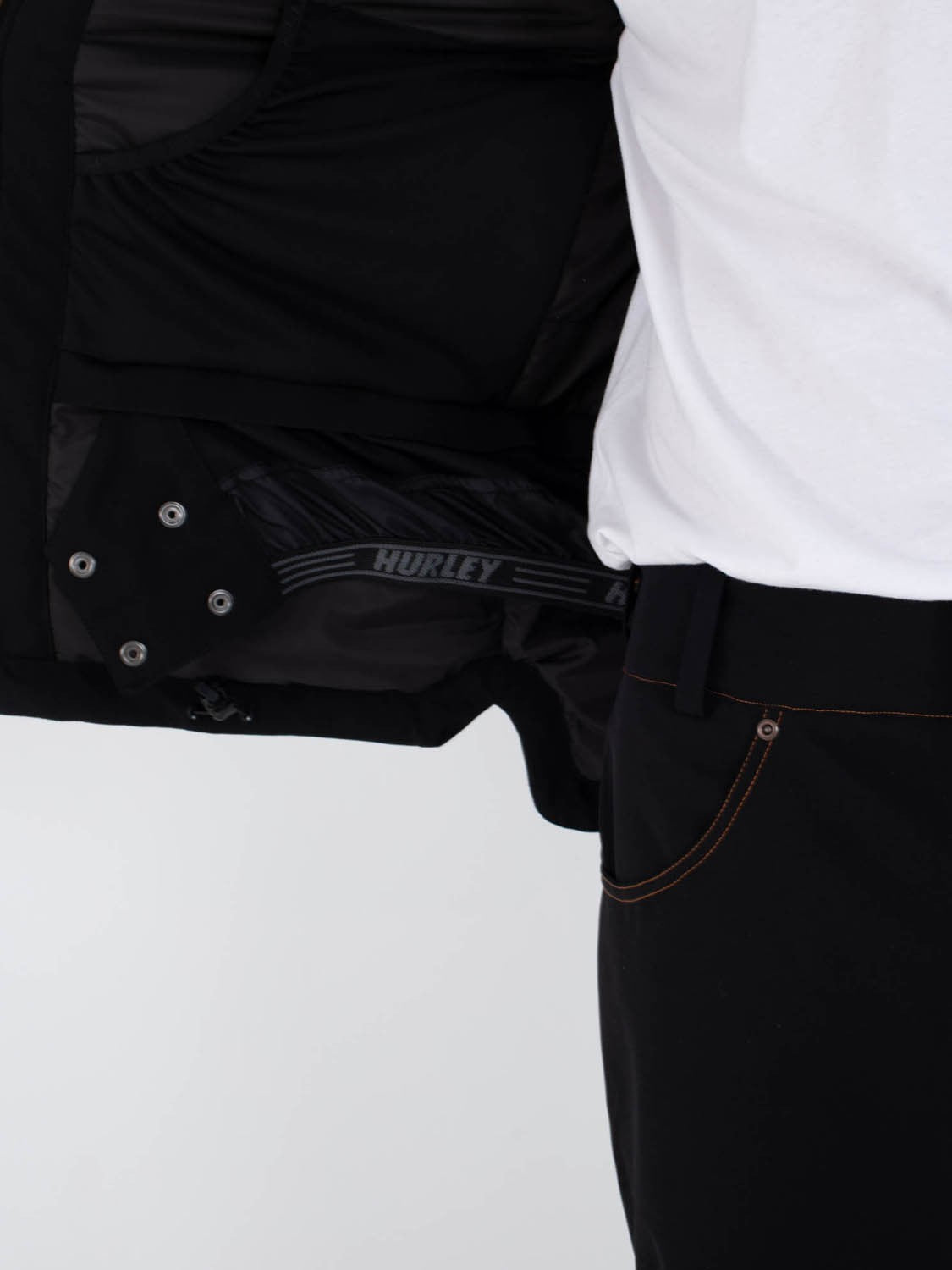 Patch Snow Jacket | Hurley Black Jackets & Outerwear