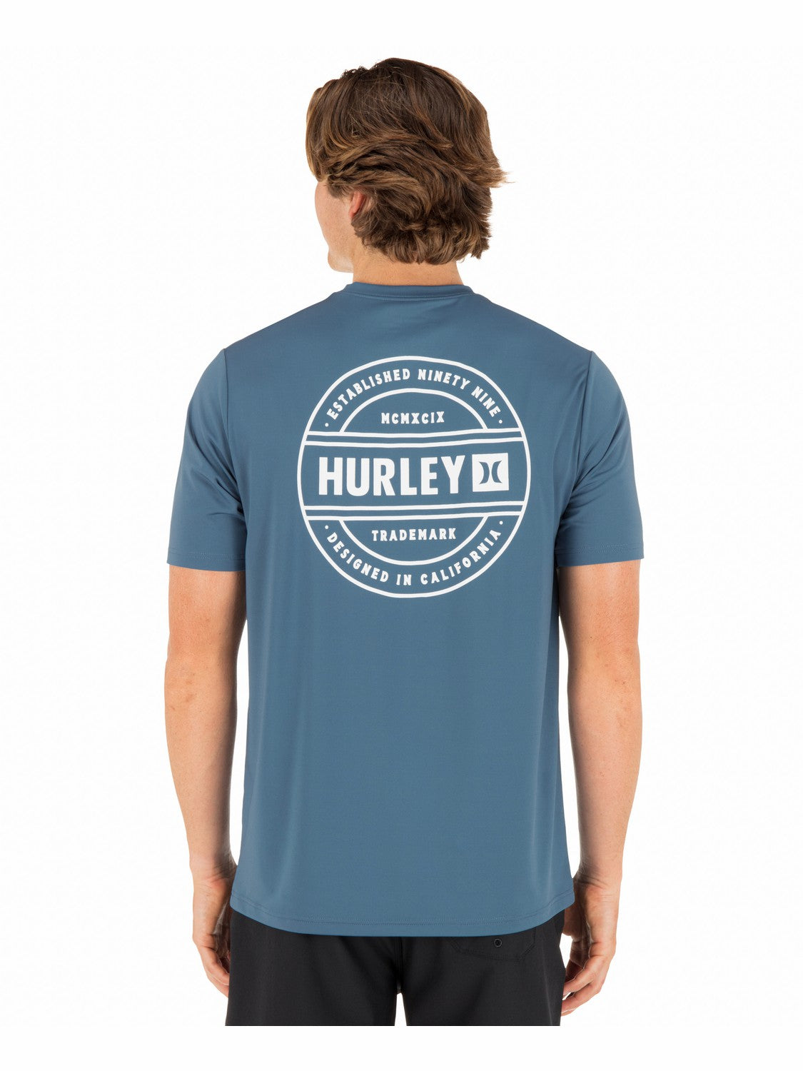 Hybrid UPF Short Sleeve | Hurley Grey Teal Rashguards & Surf Shirts