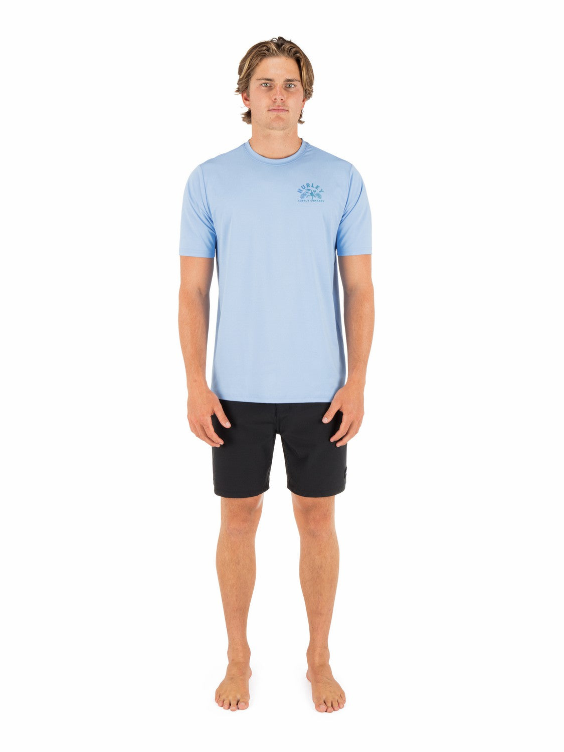 Hybrid UPF Short Sleeve | Hurley Skyline Heather Rashguards & Surf Shirts