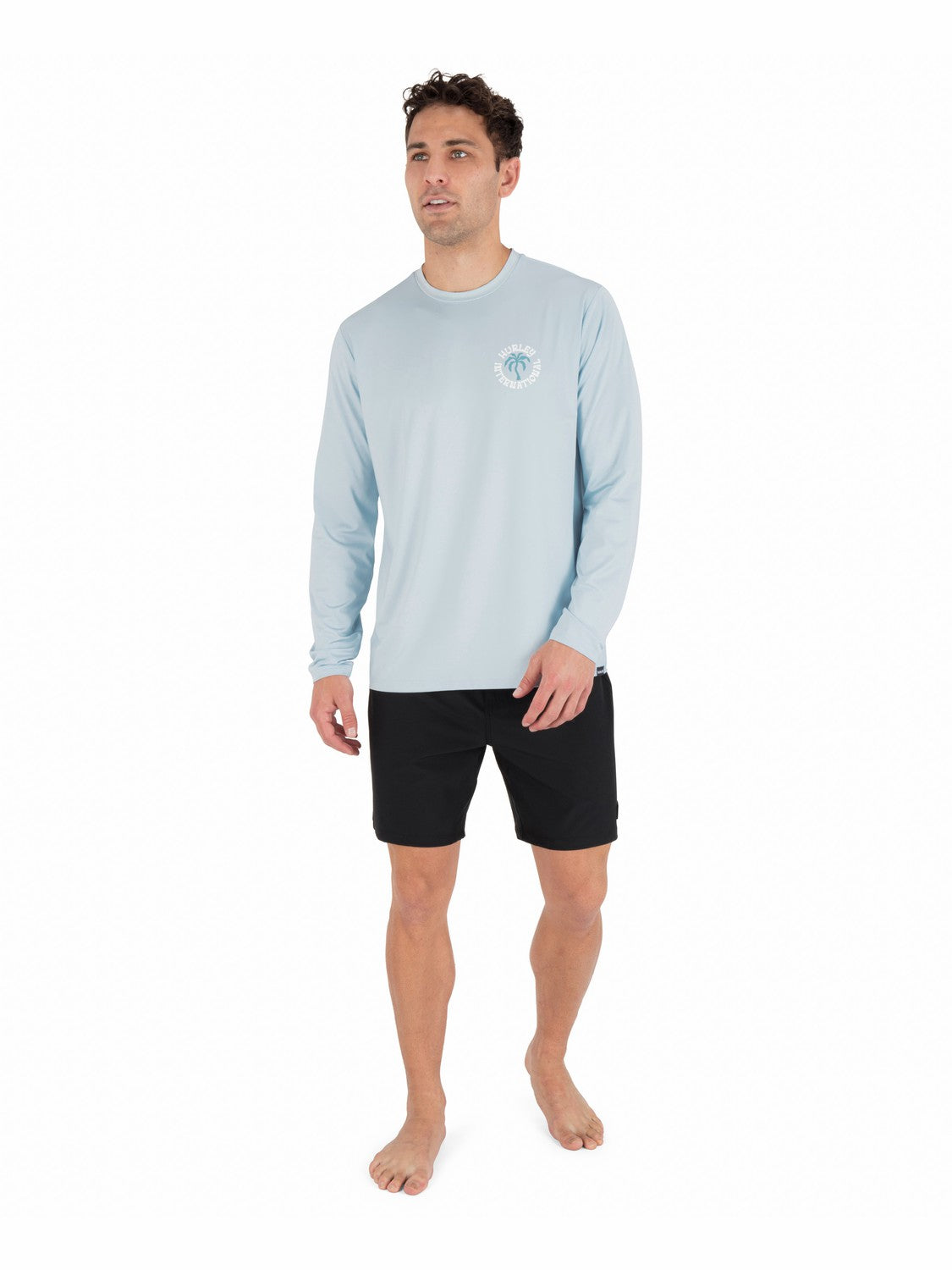 Hybrid UPF Long Sleeve | Hurley Iceland Heather Rashguards & Surf Shirts