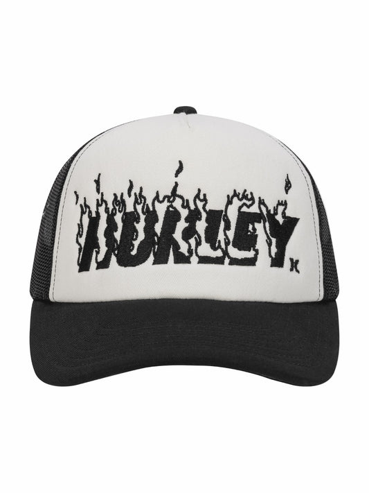 Hurley x Travis Barker Flame Trucker Hat | Hurley Black/White Hats