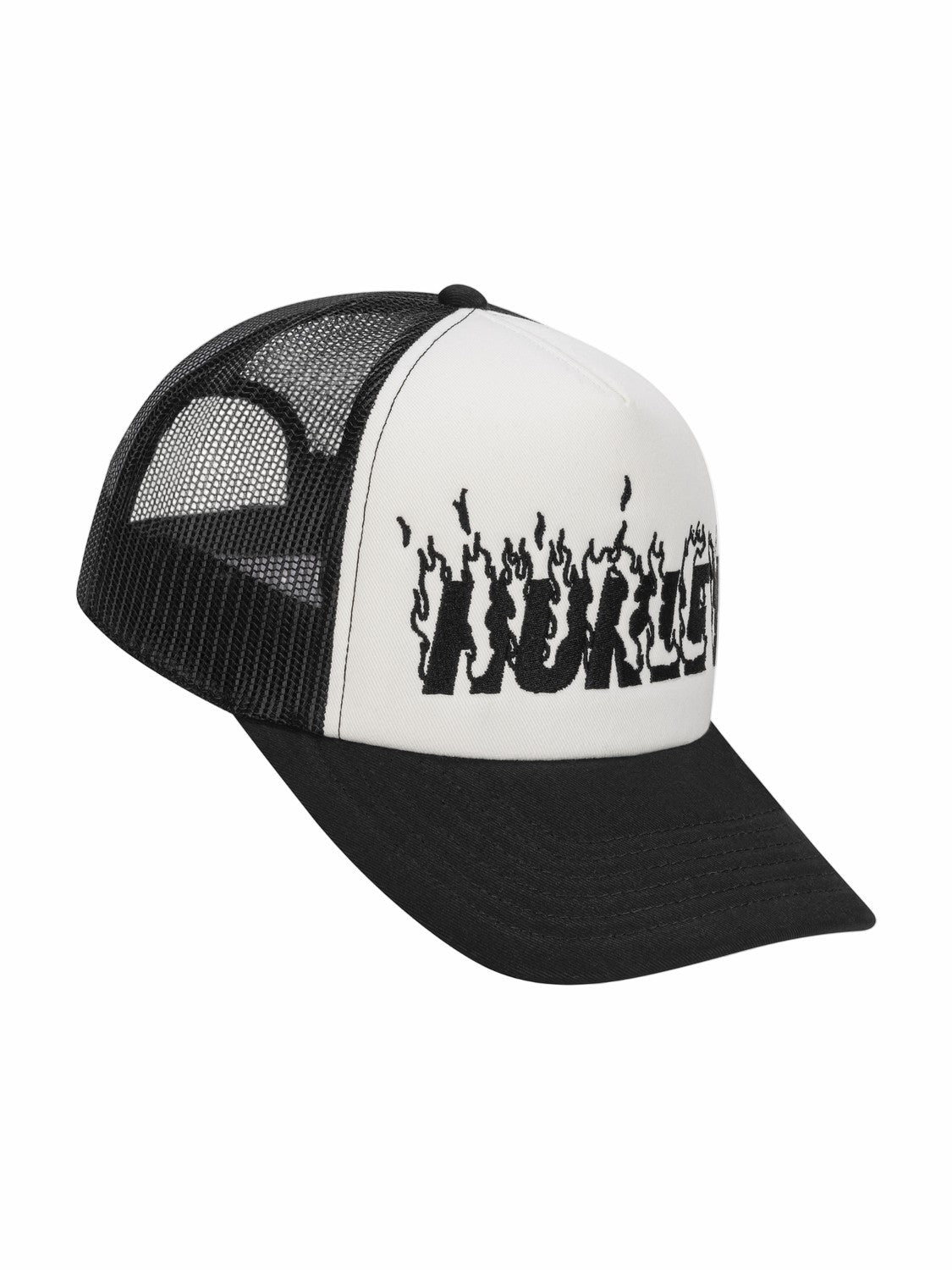 Hurley x Travis Barker Flame Trucker Hat | Hurley Black/White Hats
