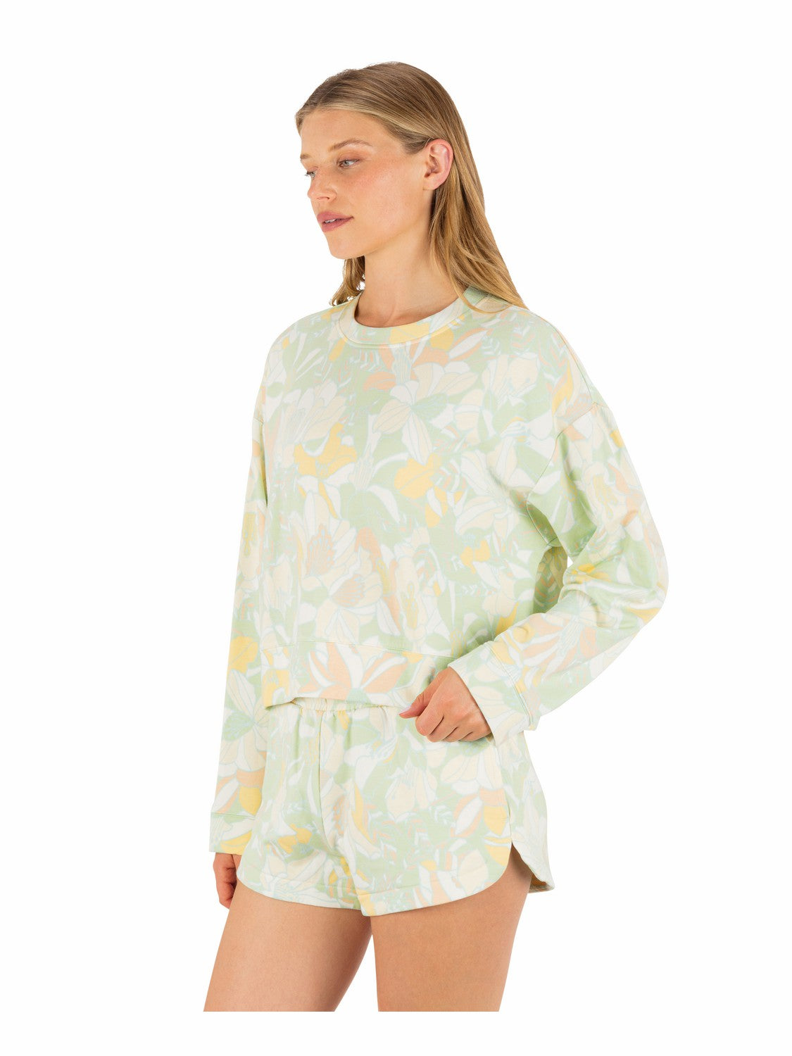 Safari Floral Boxy Crew | Hurley Spray New Arrivals