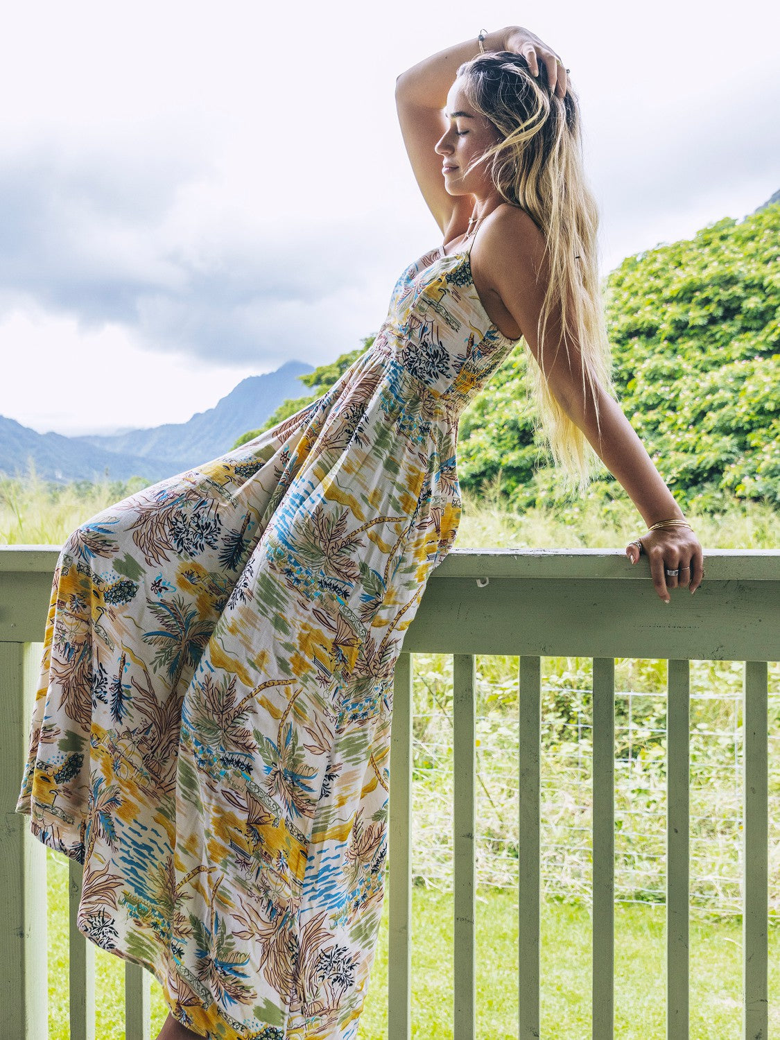 Safari Scenic Maxi Dress | Hurley Off White New Arrivals