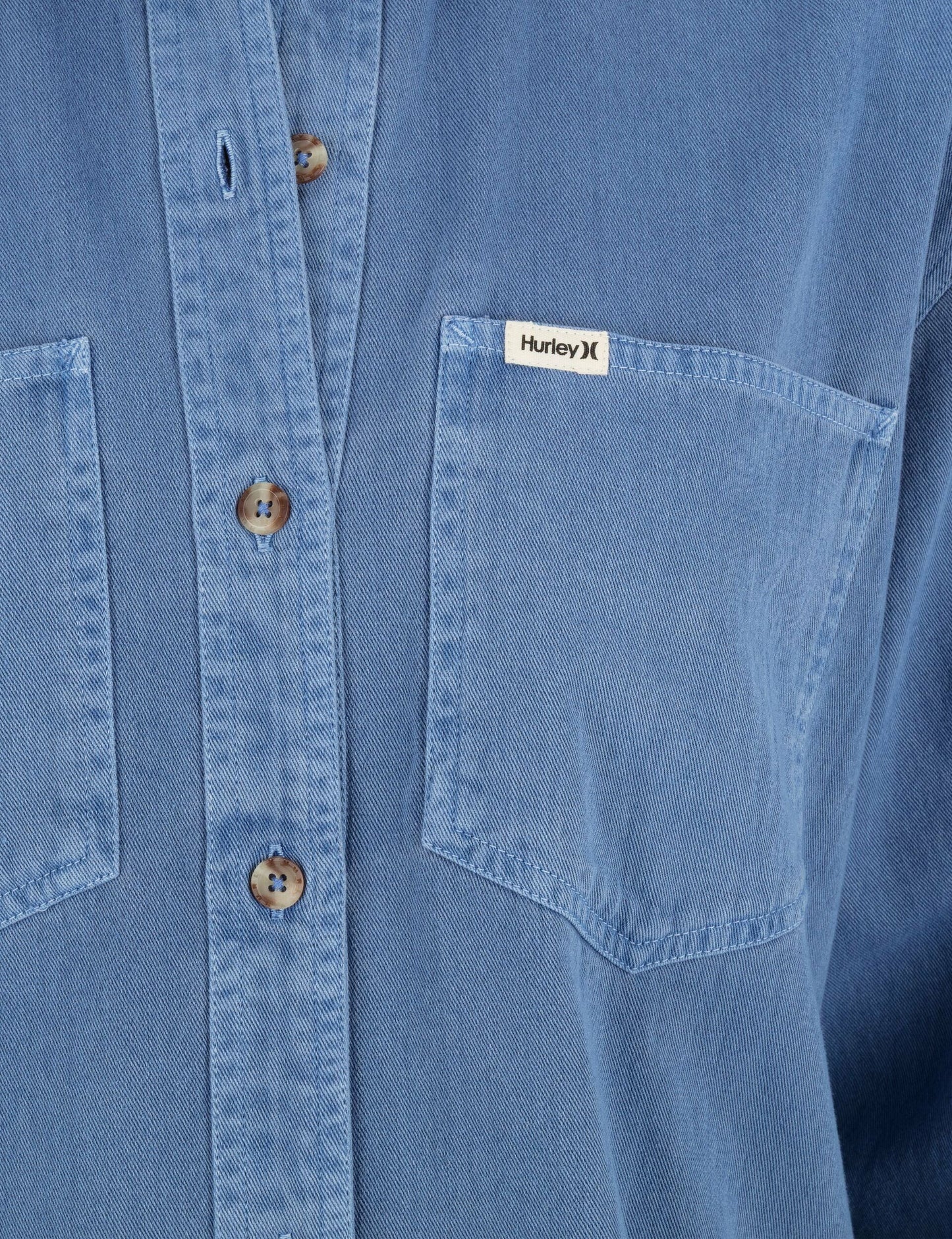 Wavy Days Overshirt | Hurley Dutch Blue Tops