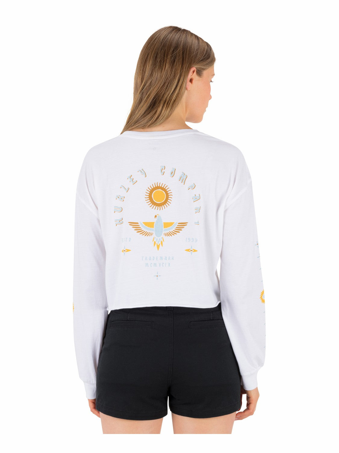 Eagles High Long Sleeve Crop Tee | Hurley WHITE Tops
