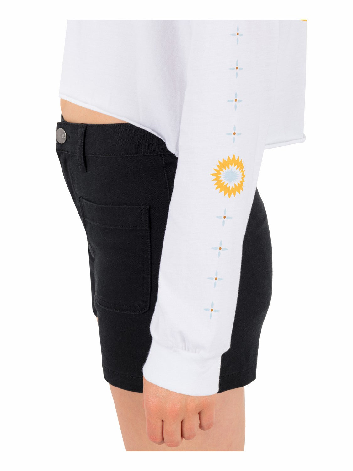 Eagles High Long Sleeve Crop Tee | Hurley WHITE Tops
