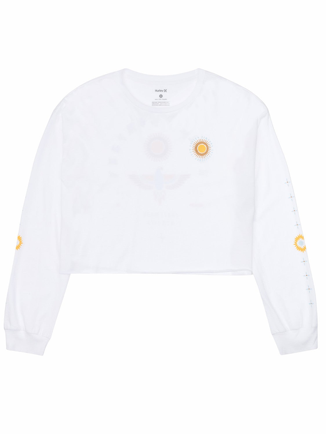 Eagles High Long Sleeve Crop Tee | Hurley WHITE Tops