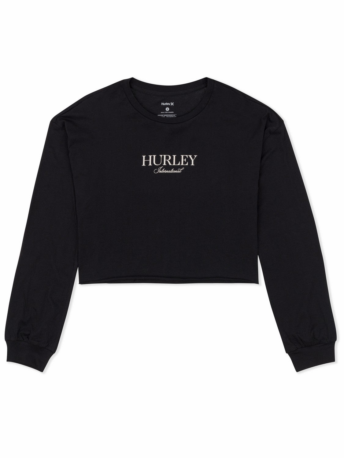 Floreal Long Sleeve Crop T-Shirt | Hurley BLACK Tops
