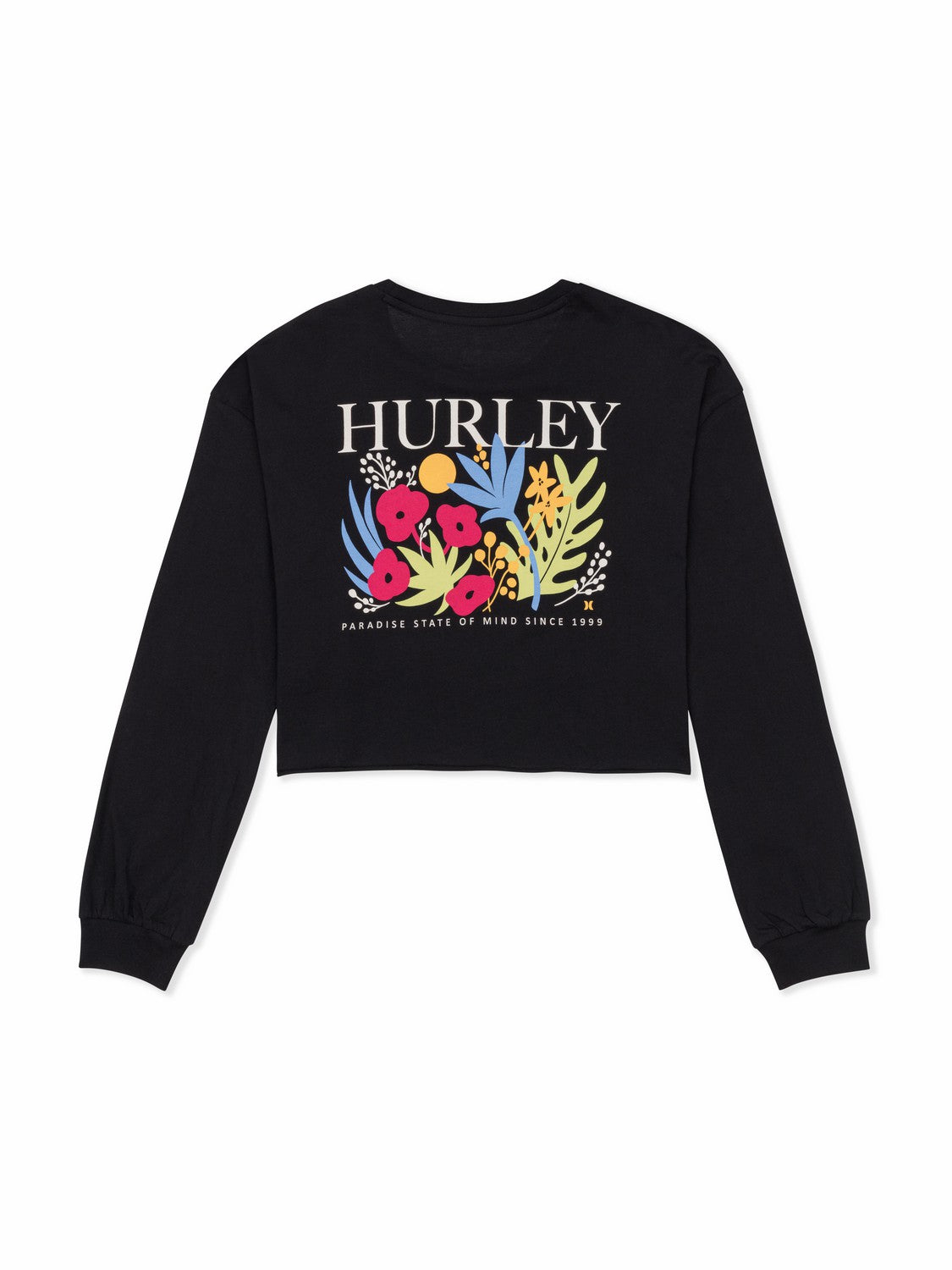 Floreal Long Sleeve Crop T-Shirt | Hurley BLACK Tops
