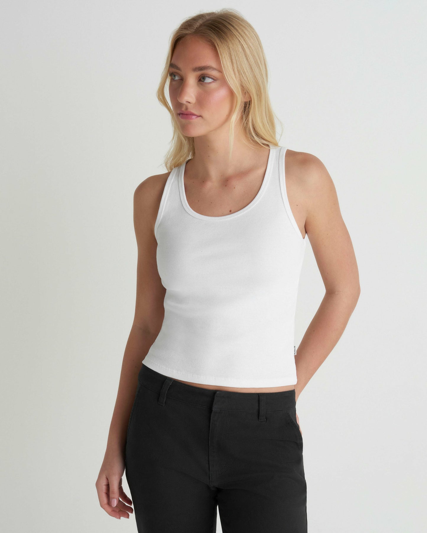Just A Girl Tank | Hurley White Tank Tops