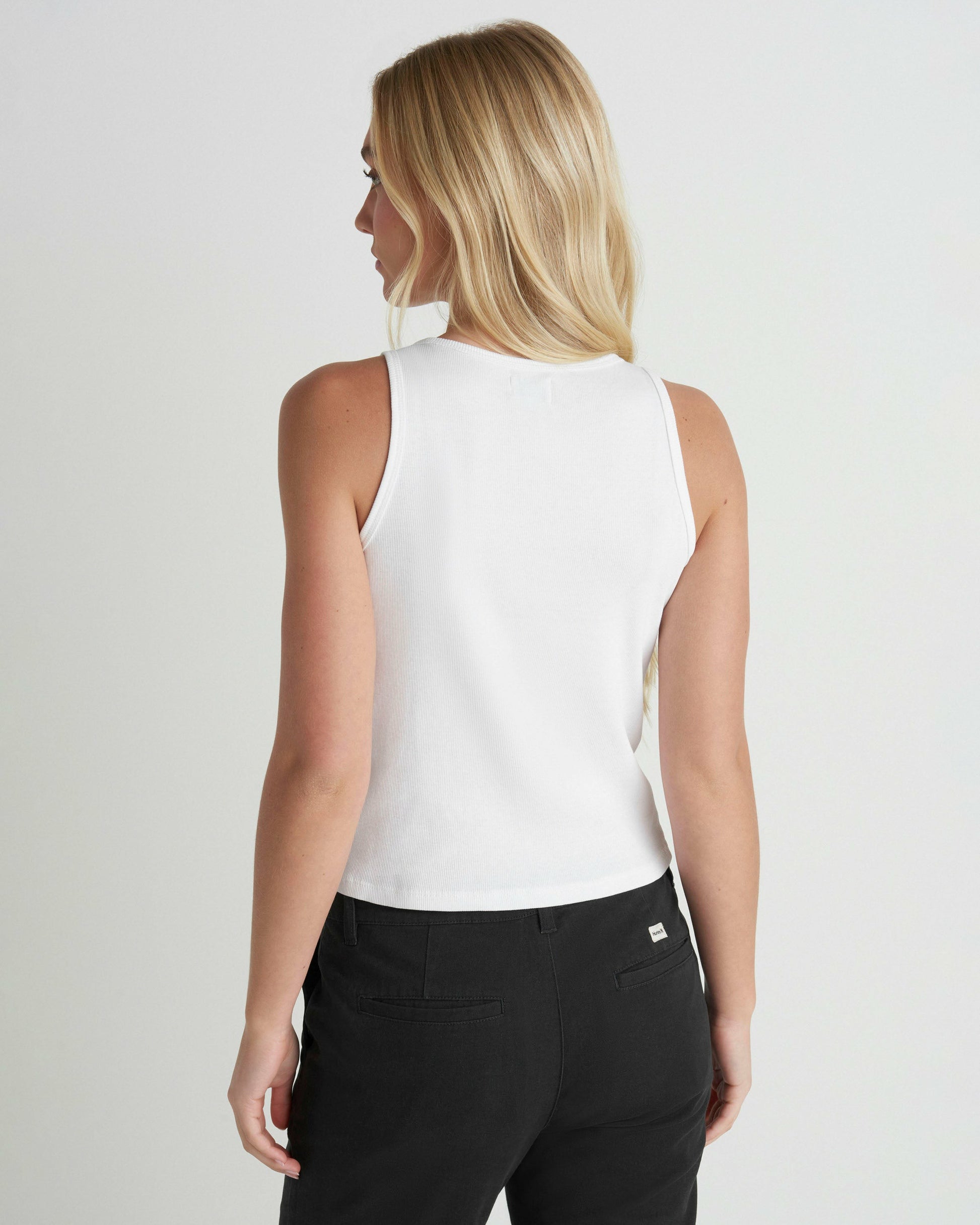 Just A Girl Tank | Hurley White Tank Tops