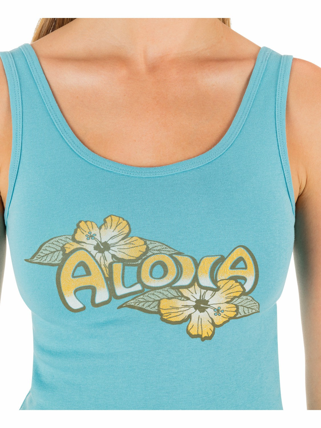 Aloha Scoop Crop Tank | Hurley Maui Blue Tank Tops