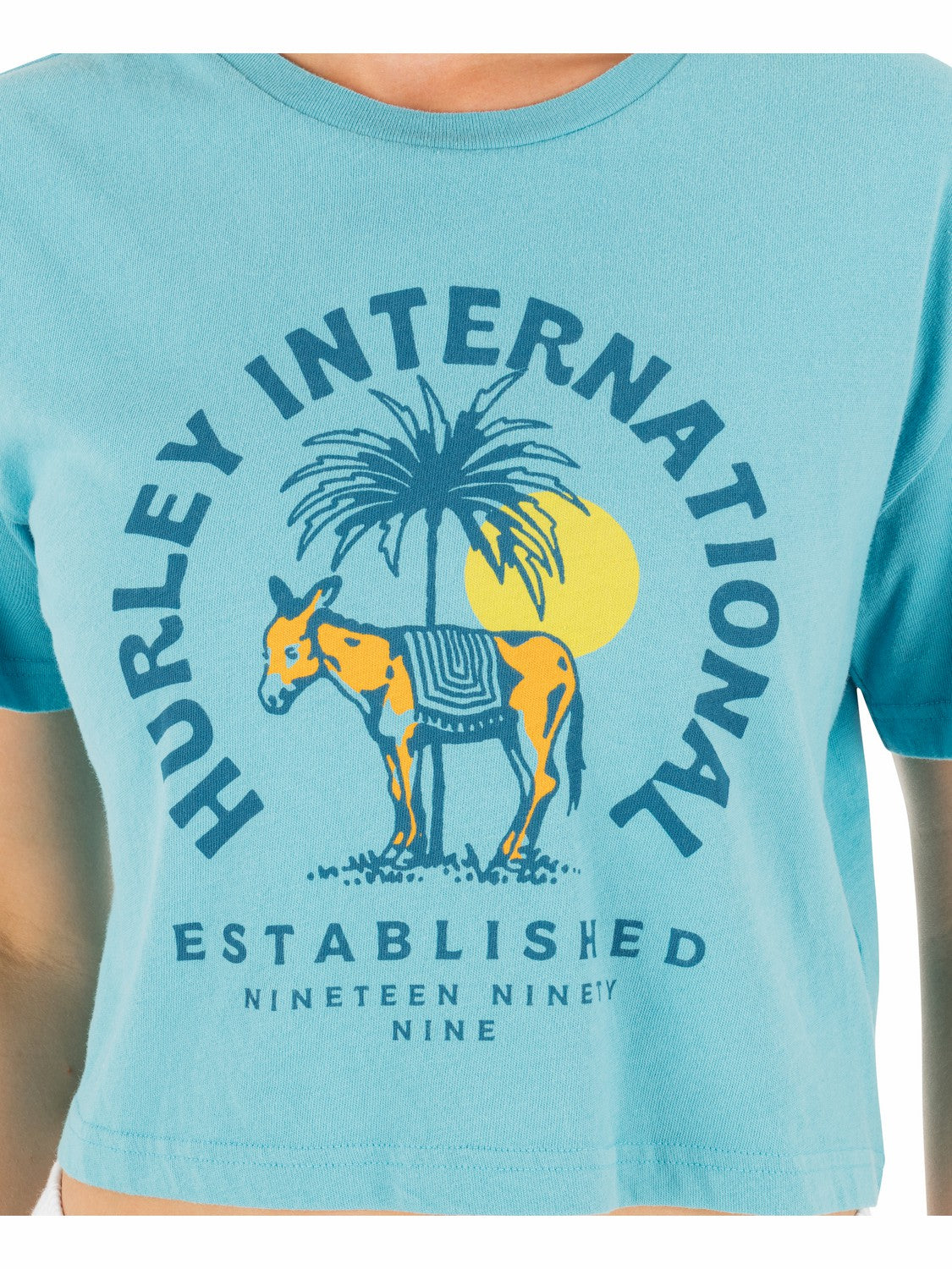 Burro Boxy Crop Tee | Hurley Maui Blue T-Shirts