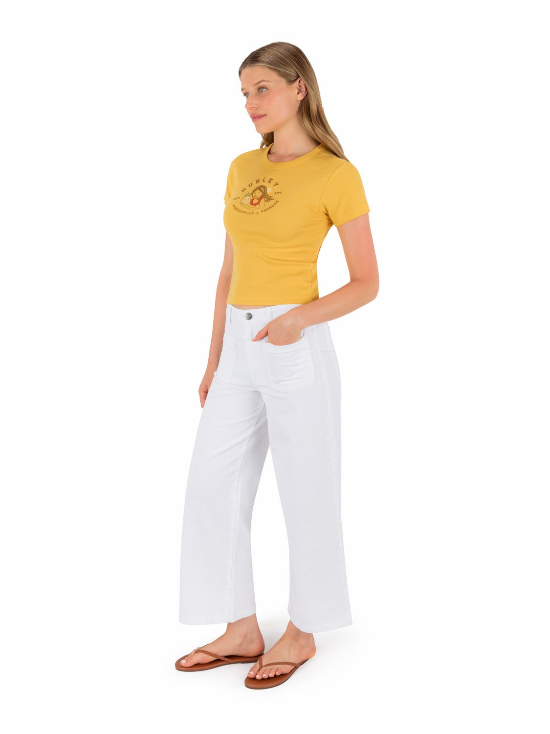 Pineapples And Paradise Baby Tee | Hurley SAFFRON T-Shirts