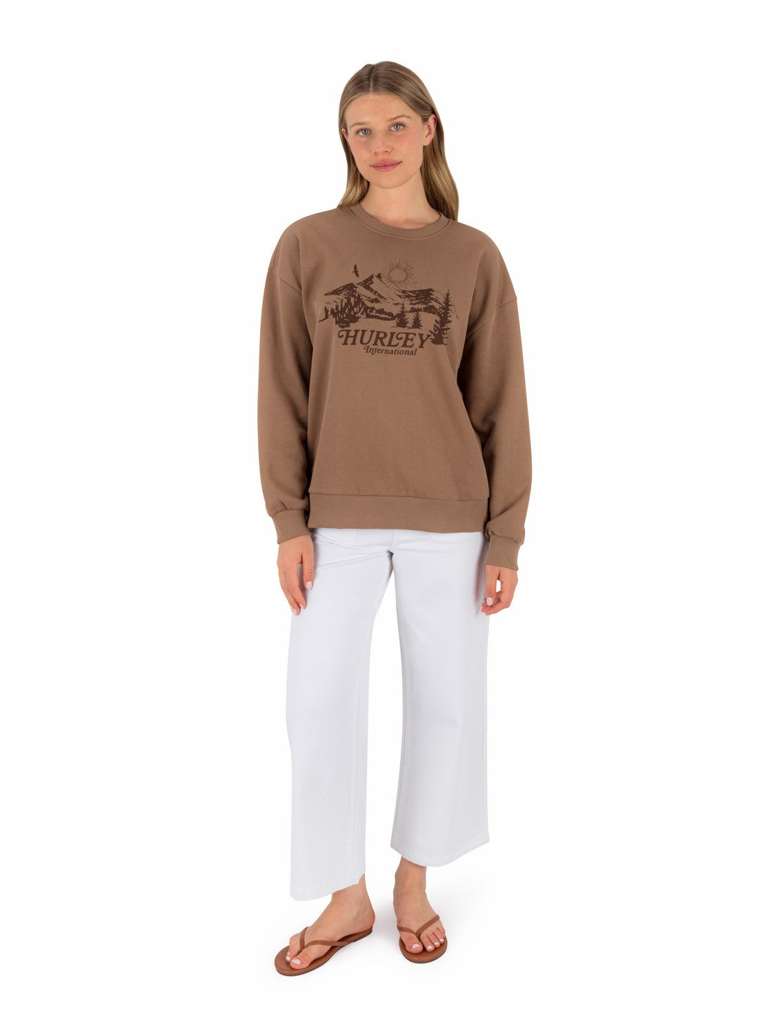 Escapism Oversize Crew | Hurley COCOA CREAM Sweatshirts & Sweaters