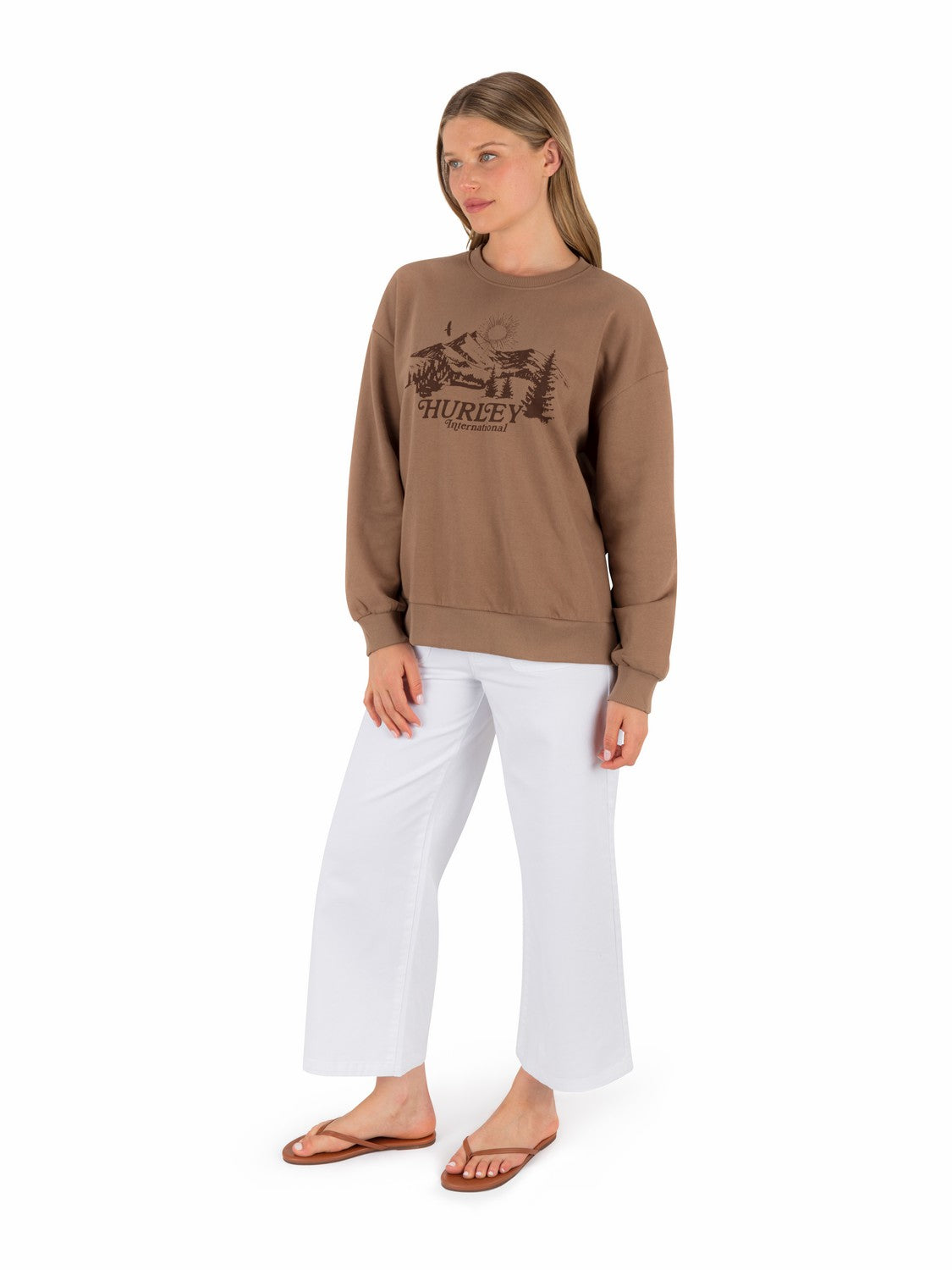 Escapism Oversize Crew | Hurley COCOA CREAM Sweatshirts & Sweaters