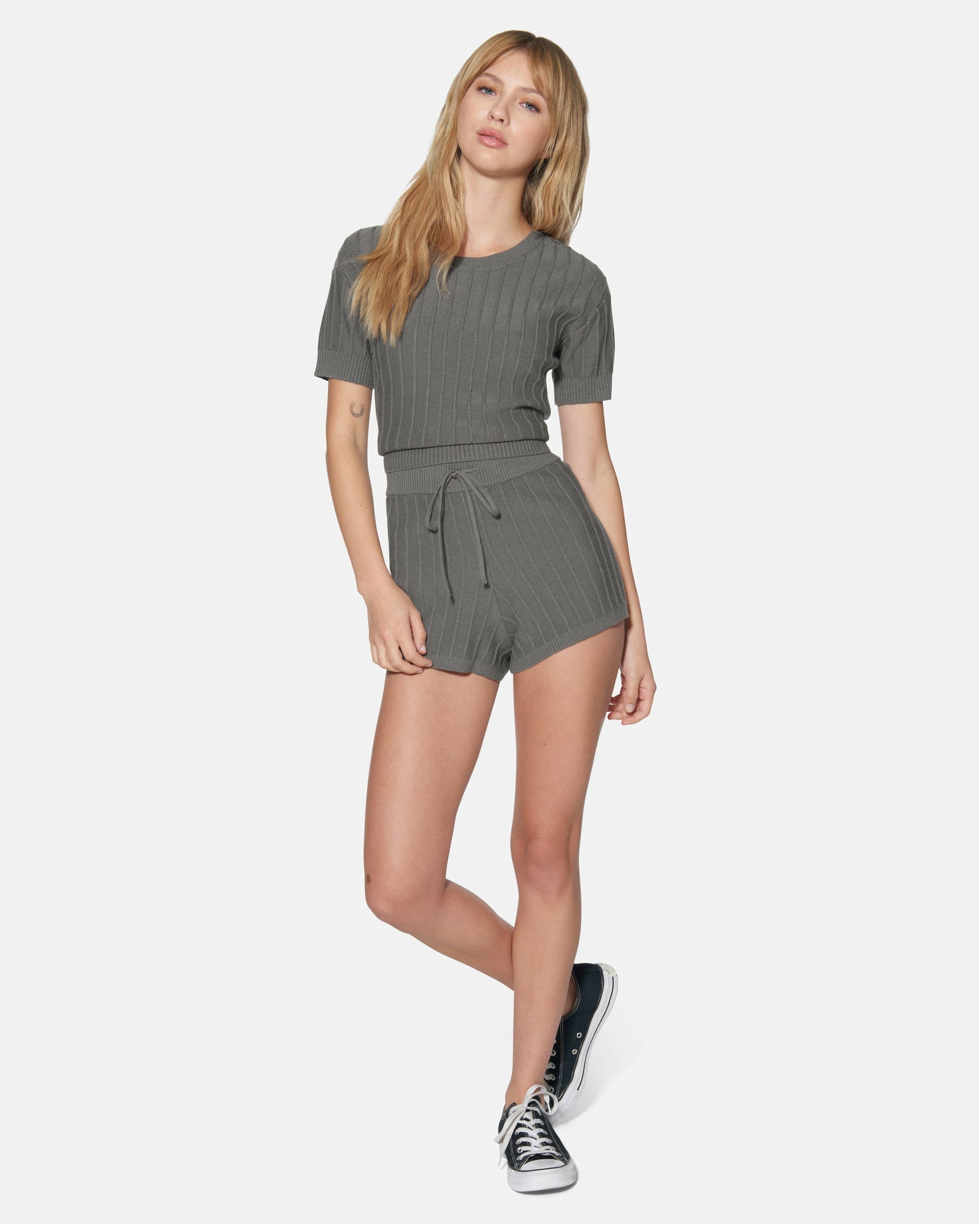 Daylight Sweater Short | Hurley Charcoal Gray Shorts & Skirts