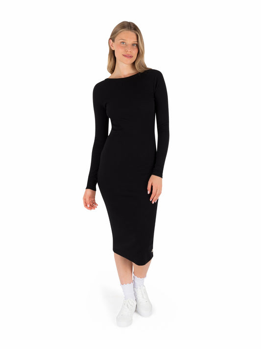 Just A Girl Long Sleeve Dress | Hurley BLACK Dresses & Jumpsuits