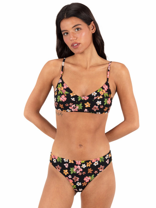 Max Hibiscus Dream Bralette | Hurley Black Floral Bikinis