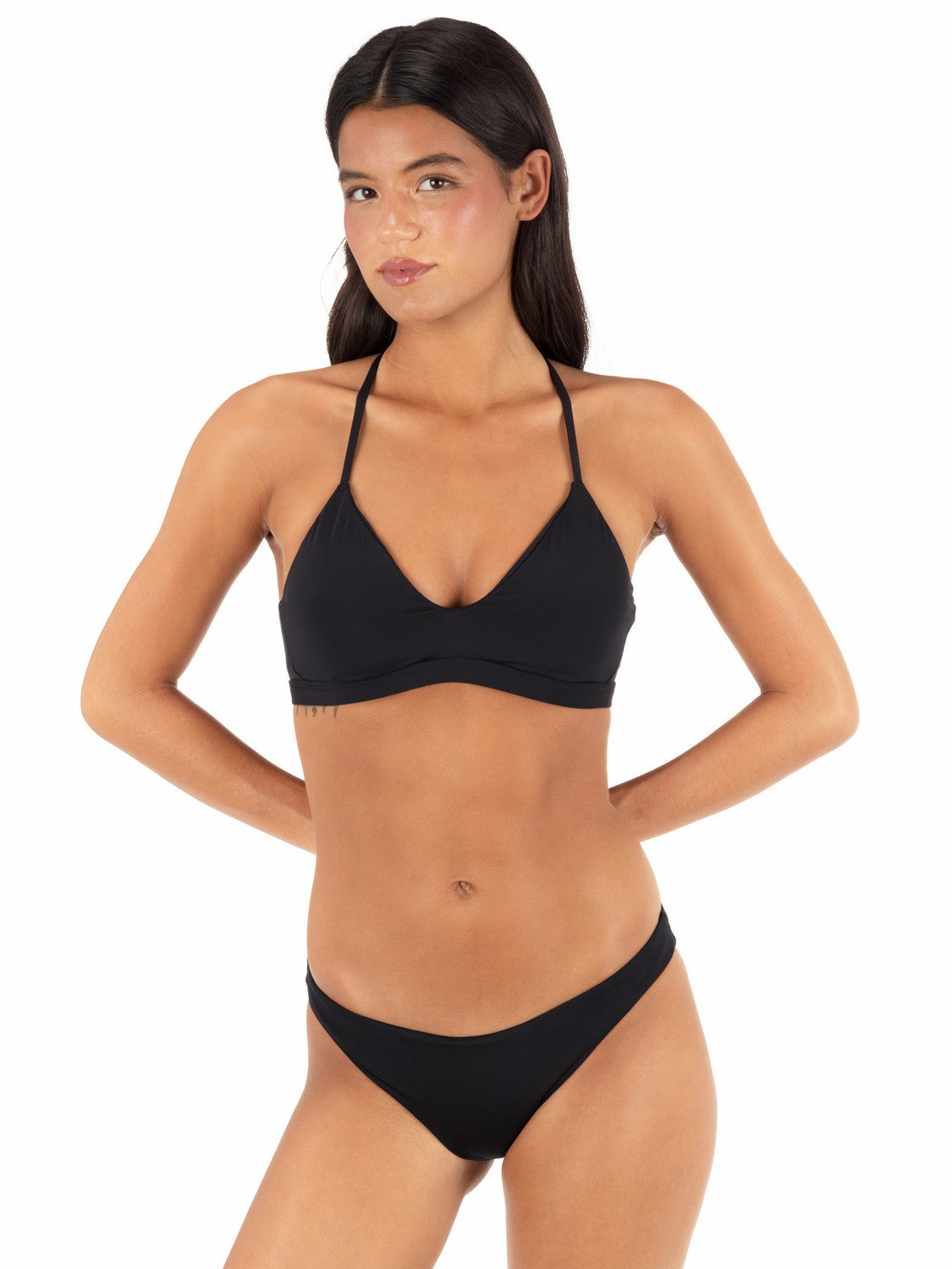 Solid Adjustable Bikini Top | Hurley Black Bikini & Swim Tops