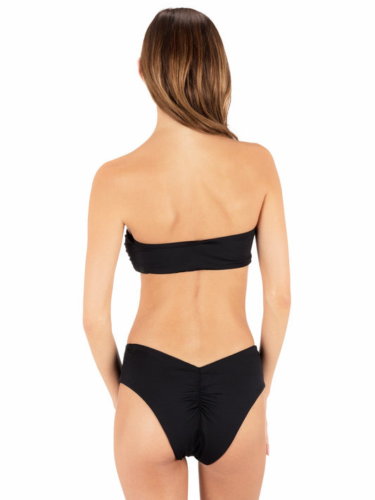 Solid V Moderate Hiphugger Bottom | Hurley Black Bikini & Swim Bottoms