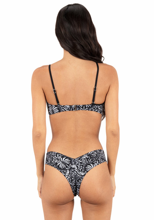 Ikat Palm Skimpy V Front Bottom | Hurley Black / Coconut Bikini & Swim Bottoms