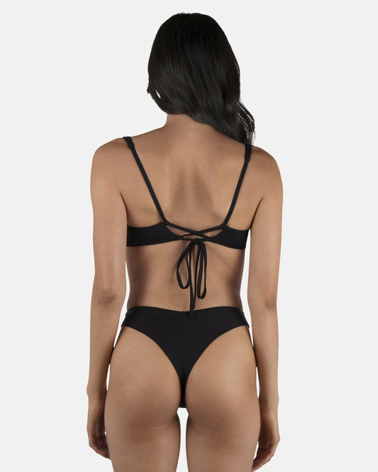 Solid V Front Skimpy | Hurley Black Bikini & Swim Bottoms