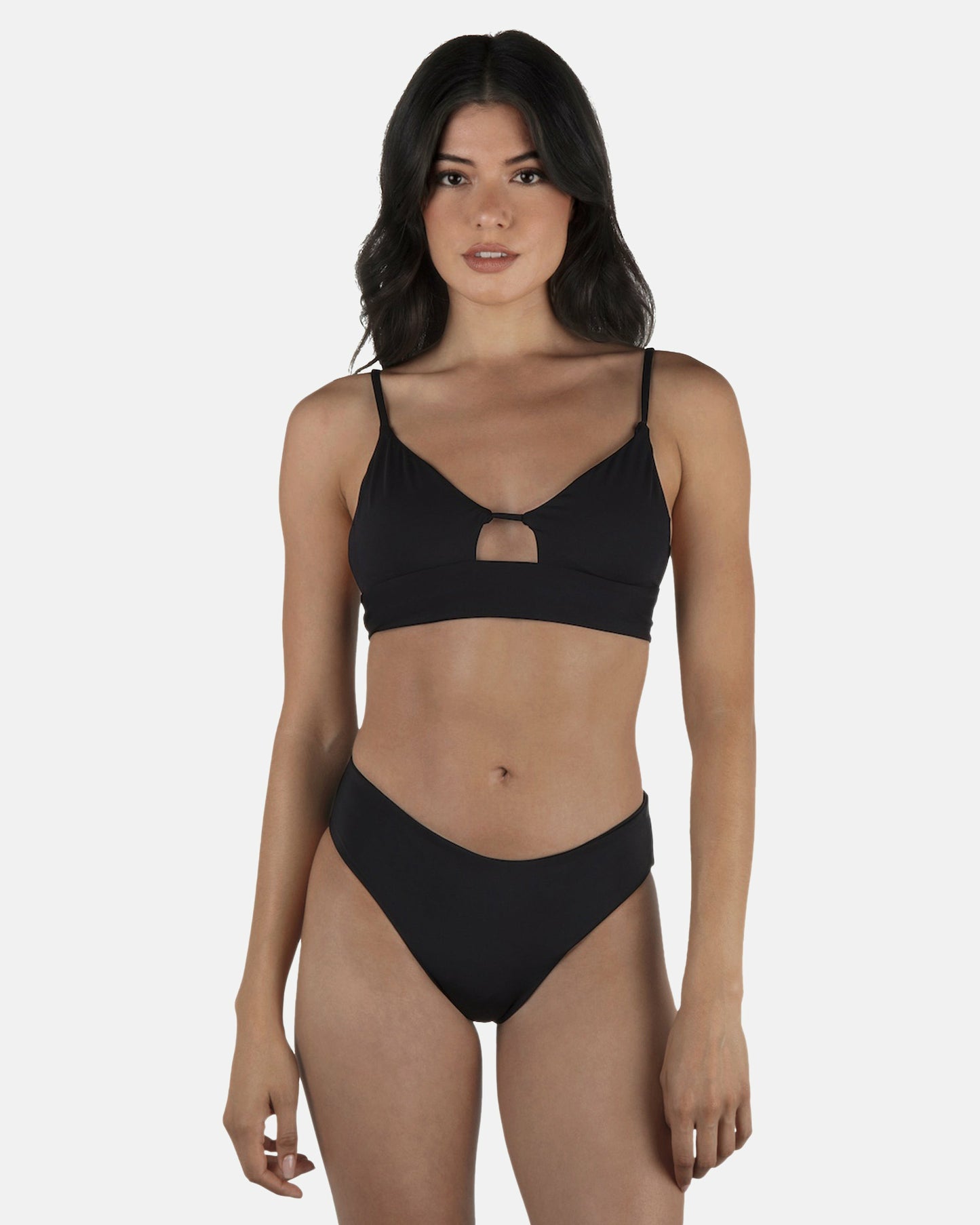 Solid Full Bikini Bottom | Hurley Black Bikini & Swim Bottoms