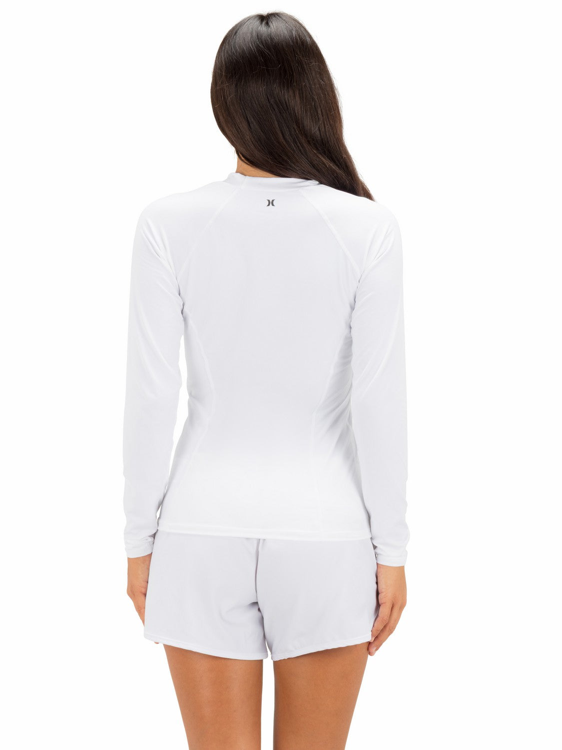 One & Only Solid Mock Neck Long Sleeve Rashguard | Hurley White Rashguards & Surf Suits