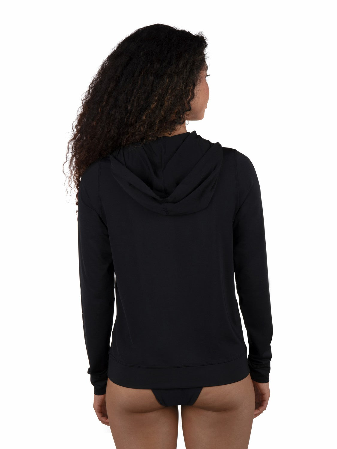 One & Only Solid Zip Hoodie Rashguard | Hurley Black Rashguards & Surf Suits