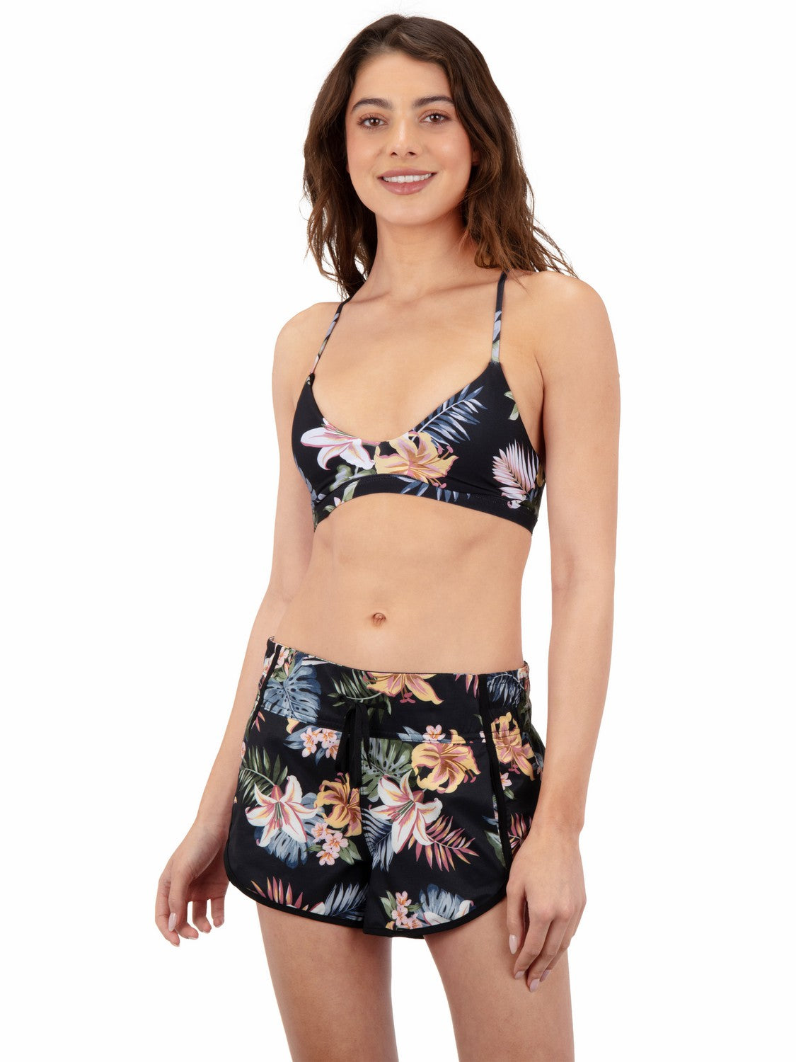 Lily Lux Aquas 2.5" Boardshort | Hurley Black Floral Boardshorts