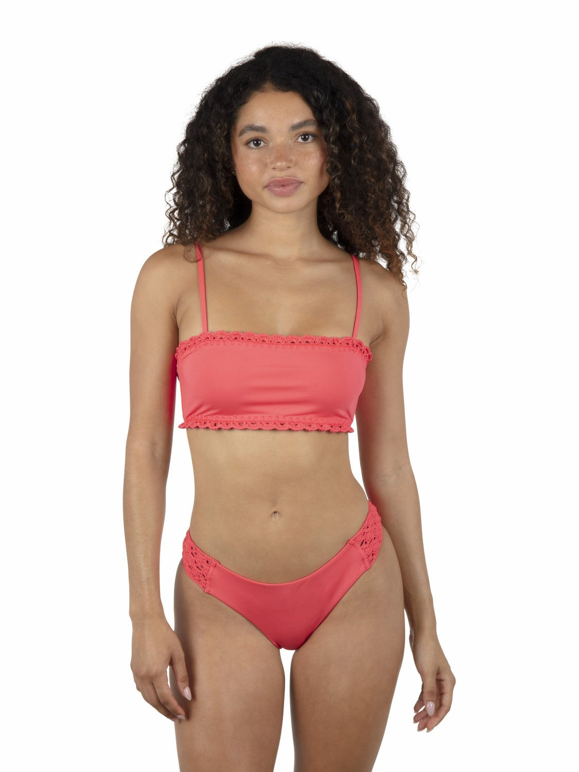 Macrame Bandeau Bikini Top | Hurley Poppy Boardshorts