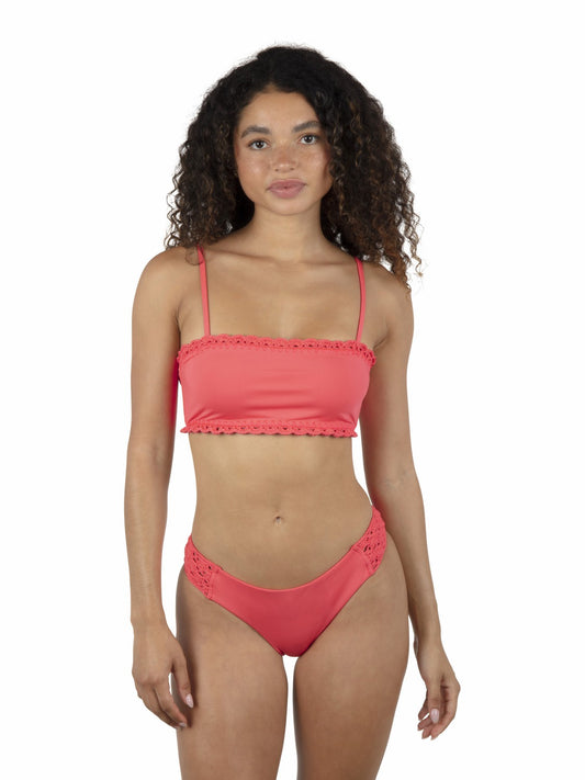 Macrame Bandeau Bikini Top | Hurley Poppy Boardshorts